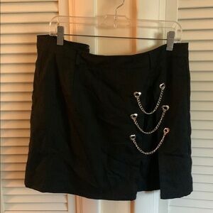 Hot Topic Black Cut Out Mini Skirt